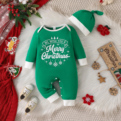 Weihnachtsstrampler und Mütze 2-teiliges Set für 22-24 Zoll Reborn-Puppen