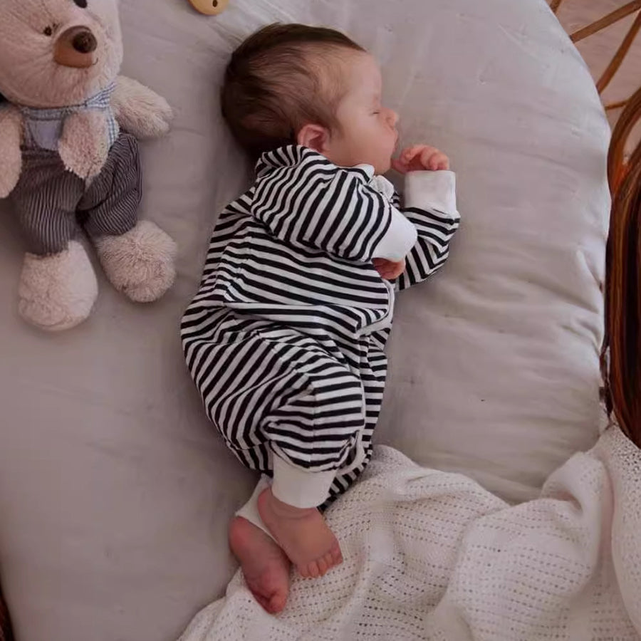 20 Zoll schlafende Reborn Puppen mit braunem Haar - Loulou