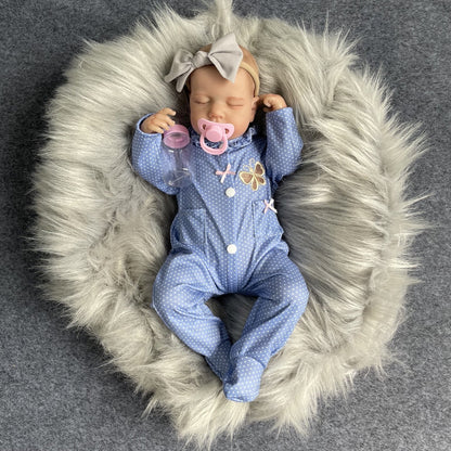Elvira 20 Zoll schlafende Reborn Puppen mit bemalten Haaren - Loulou