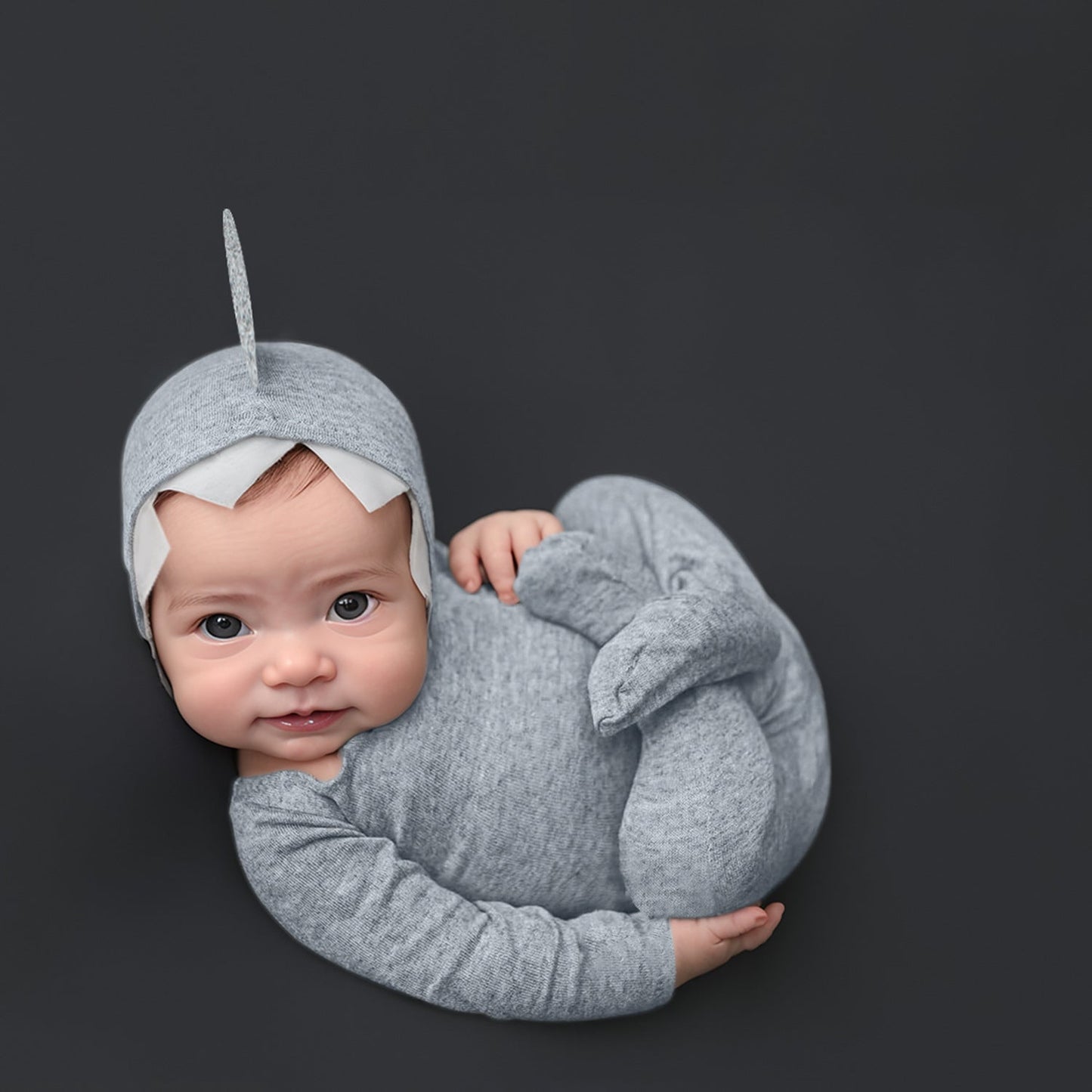 Babypuppe Shark Pyjama und Mütze 2-teiliges Set für 18-20 Zoll Puppen