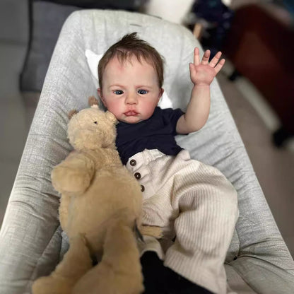 24 Zoll lebensechte Reborn Puppen mit offenen Augen und kurzen Haaren