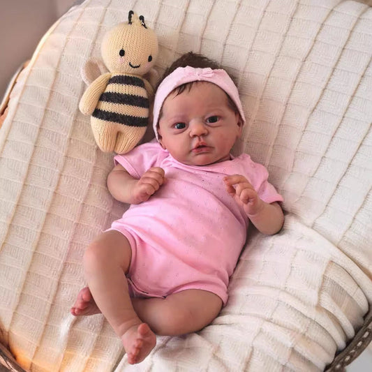 19 Zoll Verna Reborn Babypuppen mit offenen Augen und kurzen Haaren-Evi