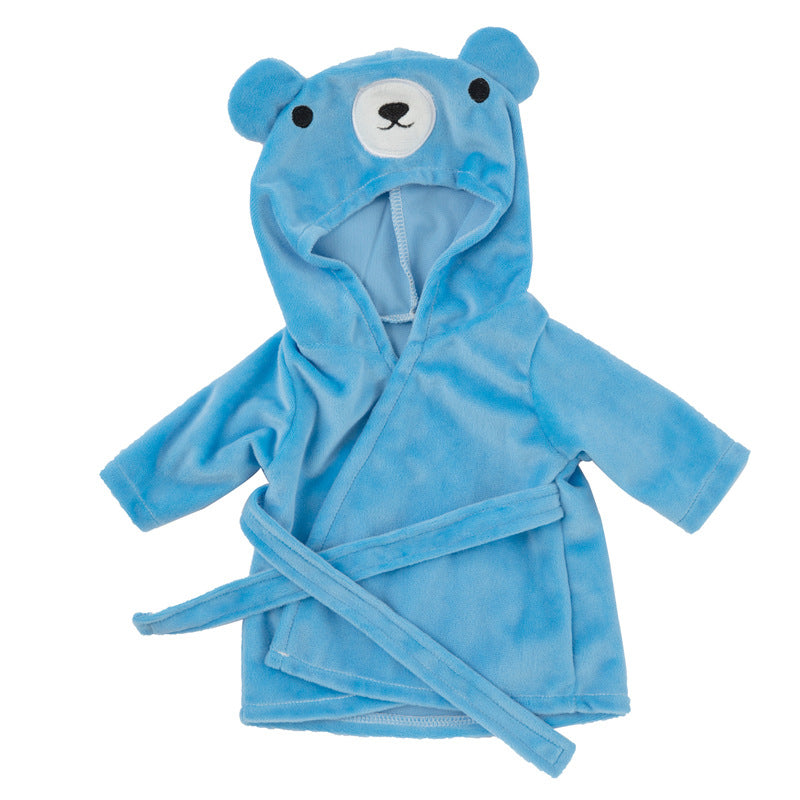 Plüsch-Robe mit Cartoon-Motiv für 30-35 cm Puppen