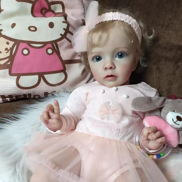 Vera 24 Zoll/60cm realistische Reborn Puppen mit blondem Haar-Missy