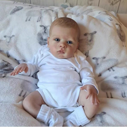 19 Zoll lebensechte blaue Augen Reborn Puppe-Oskar