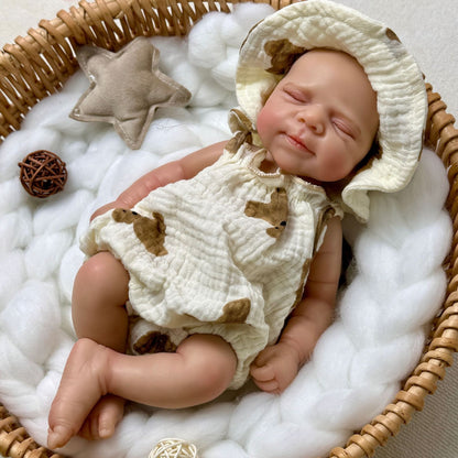 45 cm dehnbare Pascale Reborn Puppe aus Vollsilikon
