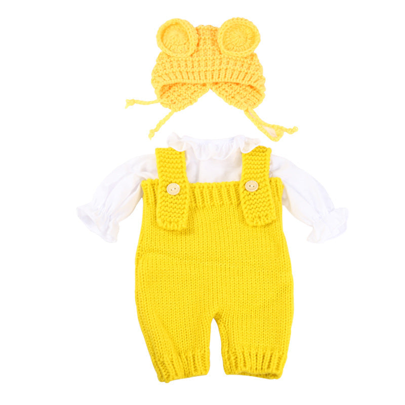 3-teilige gestrickte Reborn-Puppenkleidung für 22-24 Zoll Reborn-Puppen
