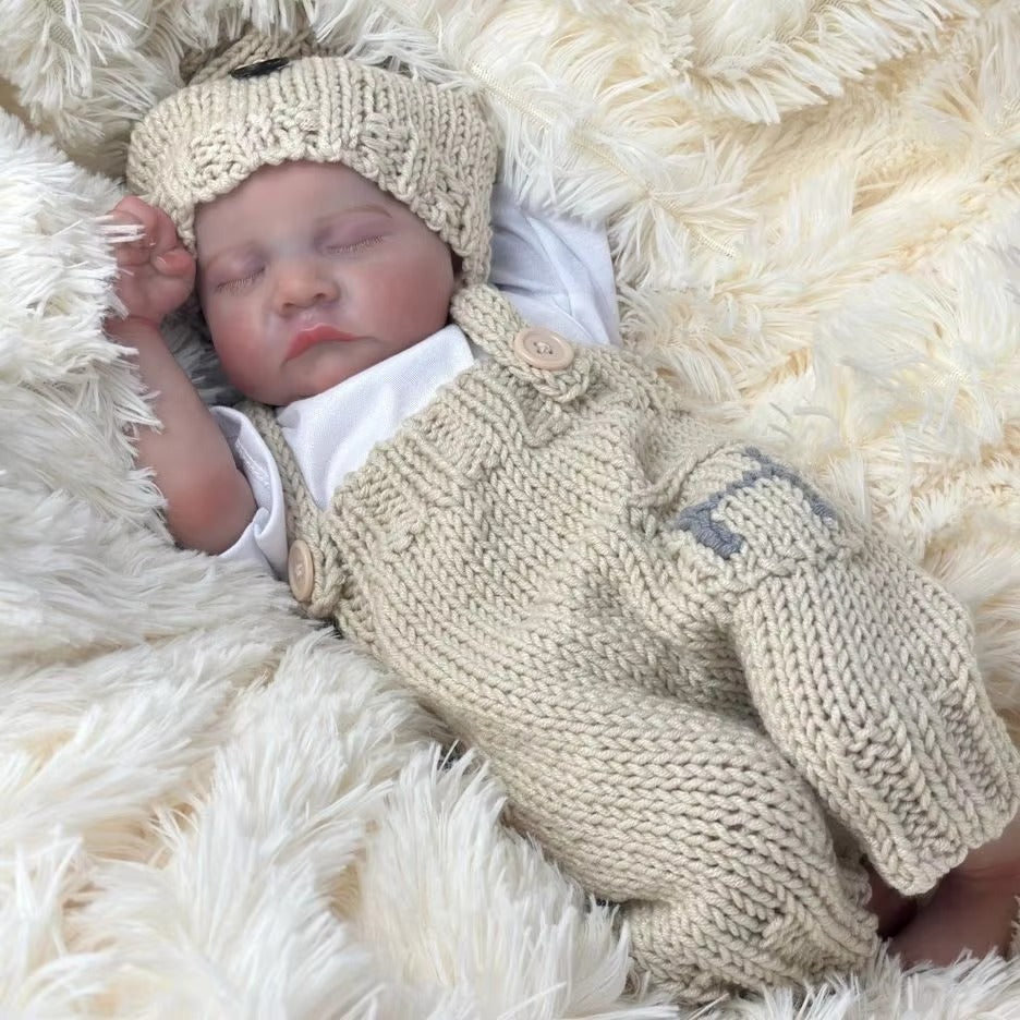 18 Zoll lebensechte Reborn-Puppe mit geschlossenen Augen – Junge Levi
