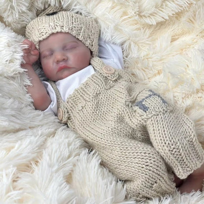 18 Zoll lebensechte Reborn-Puppe mit geschlossenen Augen – Junge Levi