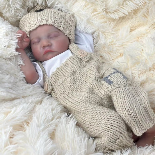 18 Zoll lebensechte Reborn-Puppe mit geschlossenen Augen – Junge Levi
