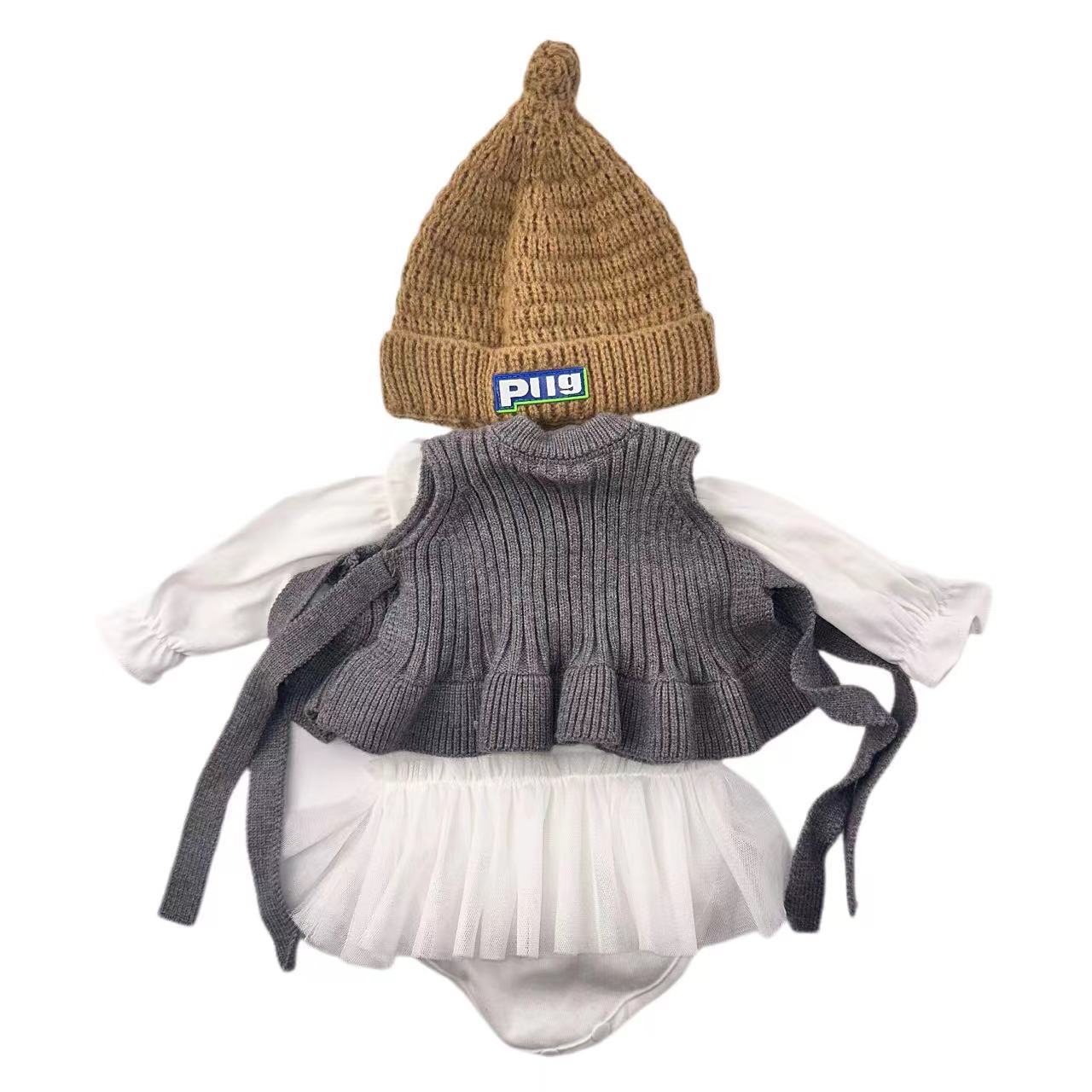 2-teiliges Kleid und Hut-Set für 21-22 Zoll Reborn Puppen