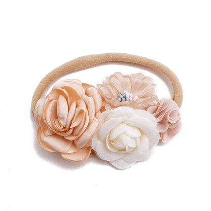 Pastoral elastisches Nylon-Blumen-Baby-Stirnband