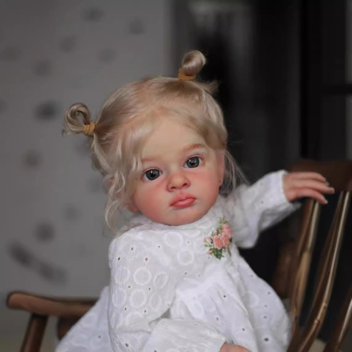 24 Zoll/60 cm Sally Wiedergeborene Mädchenpuppen mit lockigem Haar und offenen Augen
