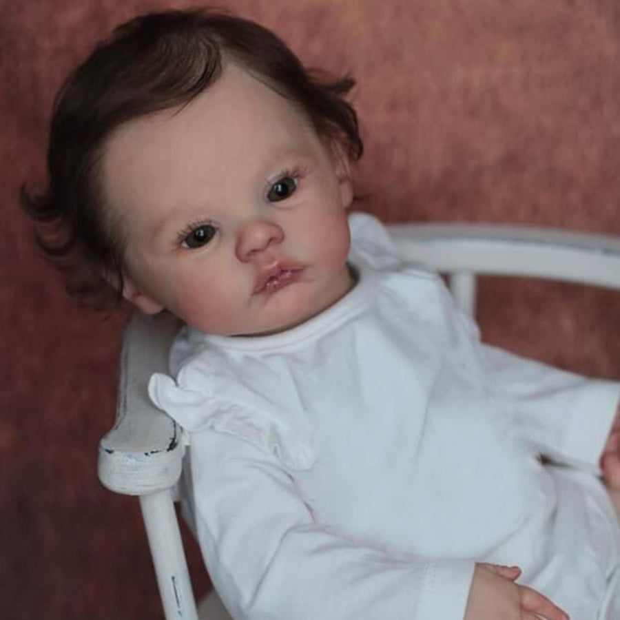 19 Zoll Moore lebensechte offene Augen Reborn Puppe Mädchen-Meadow