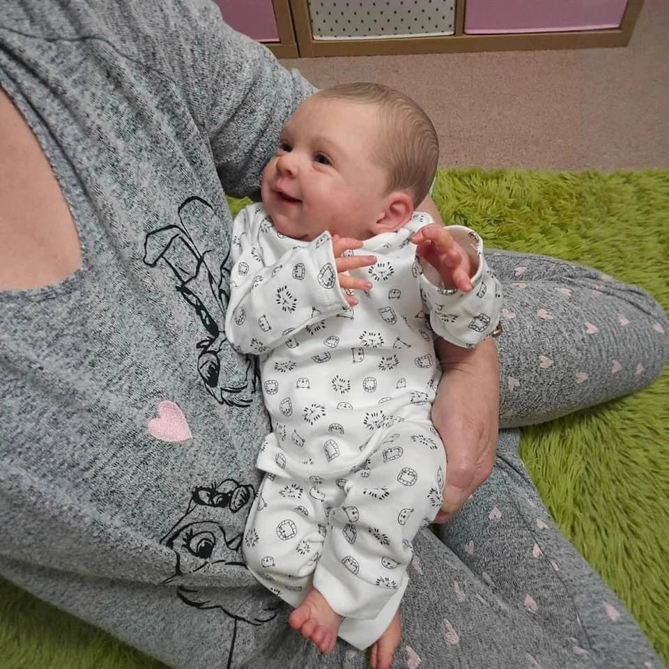 Beryl 19 Zoll lebensechte offene Augen weicher Körper Lächeln Reborn Puppe-Sebastia