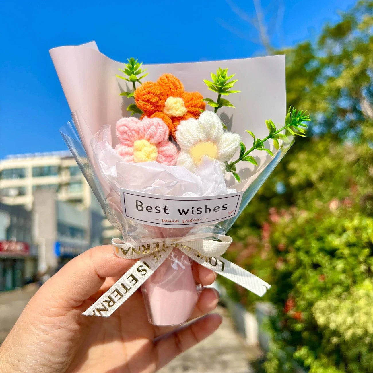 Mini-Häkelblumenstrauß