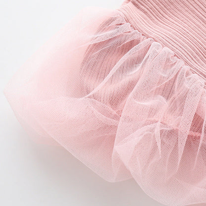Trägerkleid mit kurzen Ärmeln und passendem Haarband 2-teiliges Set für 22-Zoll-Puppen