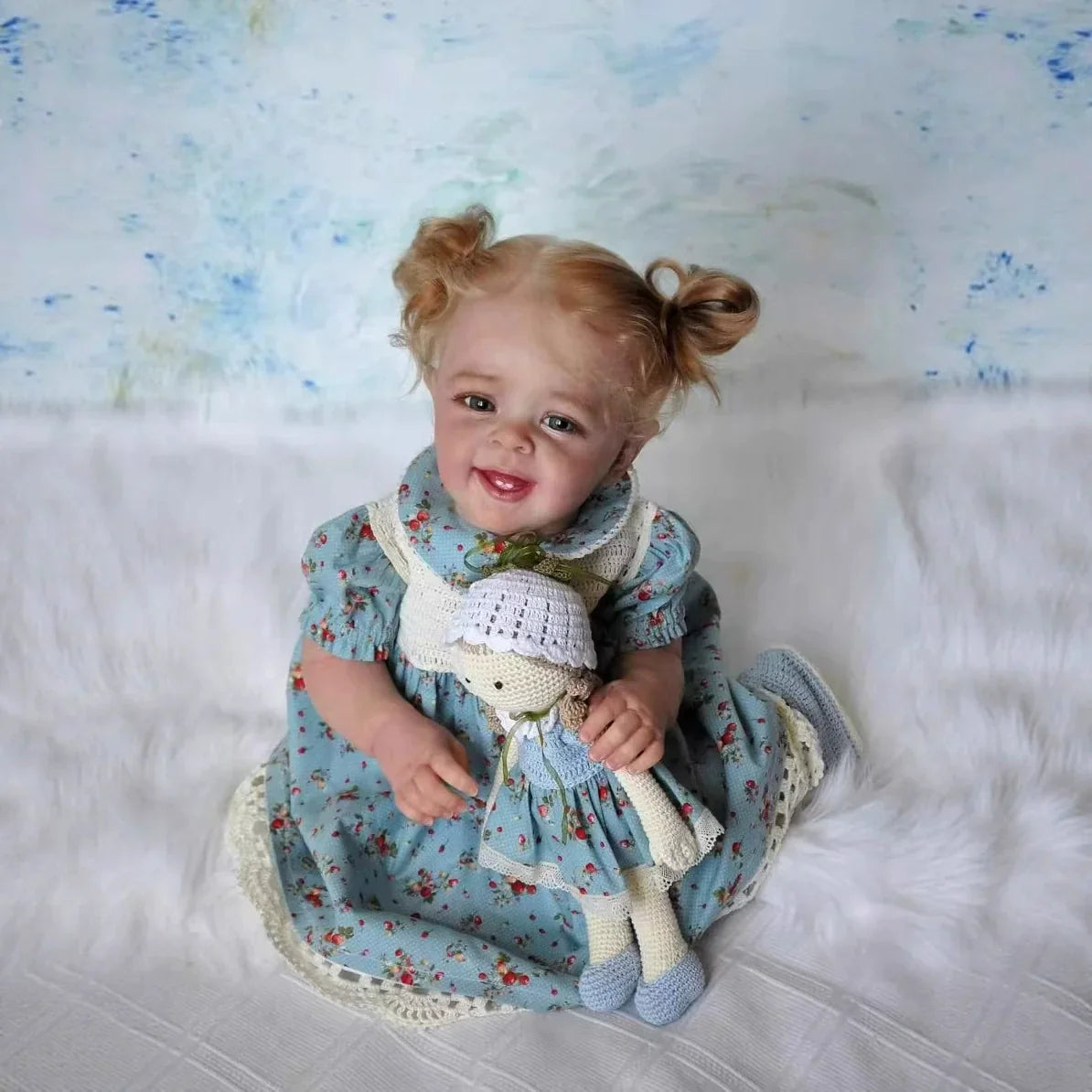 Molly 50 cm realistisches blondes Haar Lächeln Reborn Baby Yannik