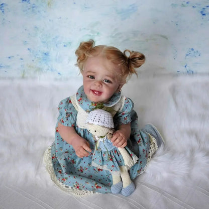 Molly 50 cm realistisches blondes Haar Lächeln Reborn Baby Yannik