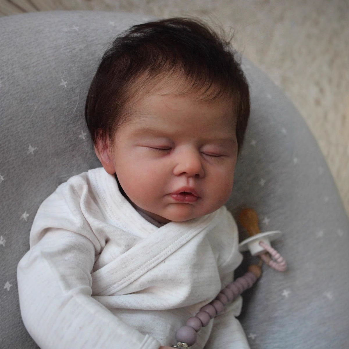 19 Zoll lebensechte geschlossene Augen weicher Körper Reborn Puppe-Zain