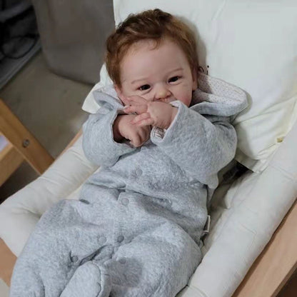 21 Zoll lebensechte Reborn Puppen mit offenen Augen und kurzen Haaren-Phoenix