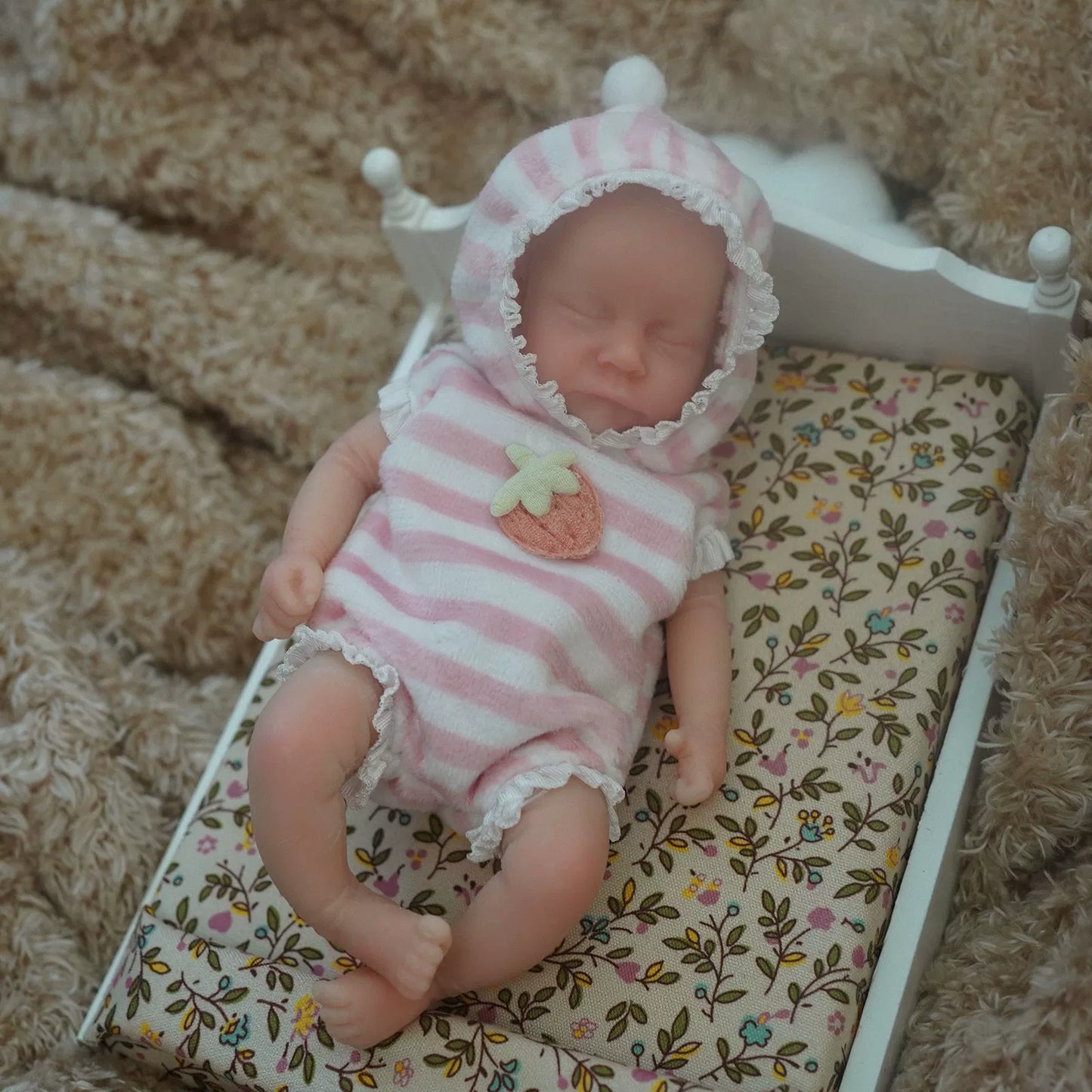 6 Zoll geschlossene Augen Mini Reborn Puppe Junge/Mädchen-Levi