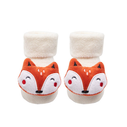 Winterwarme süße Cartoon-Puppen-Babysocken