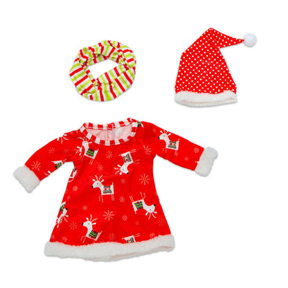 Weihnachtspuppenkleidung für 18 Zoll Reborn-Puppen