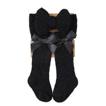 Schleifen-Haarreif und Socken 2-teiliges Set für 43-60cm Puppen