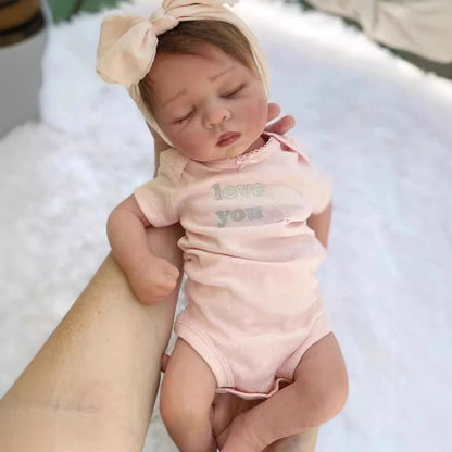 19 Zoll geschlossene Augen schlafendes Reborn-Puppenmädchen