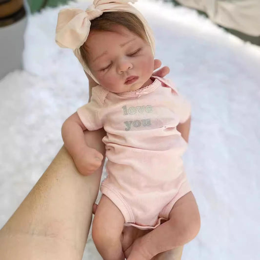 19 Zoll geschlossene Augen schlafendes Reborn-Puppenmädchen