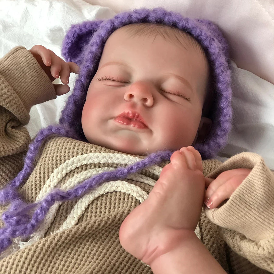 20 Zoll schlafende Reborn Puppen mit bemalten Haaren - Loulou