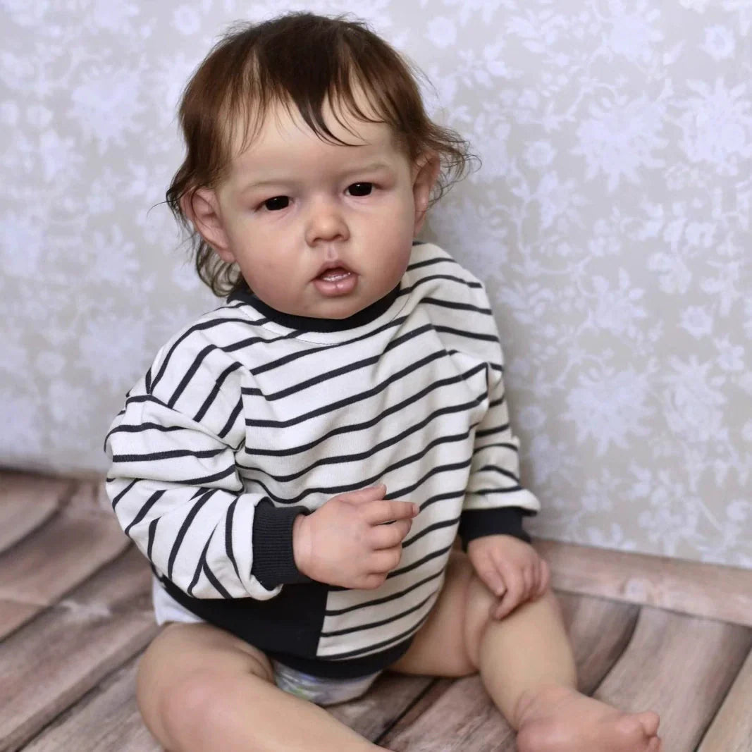 22 Zoll lebensechtes Reborn-Baby Liam mit kurzen Haaren