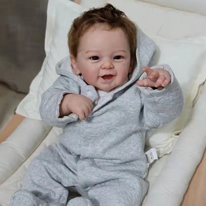 21 Zoll lebensechte Reborn Puppen mit offenen Augen und kurzen Haaren-Phoenix