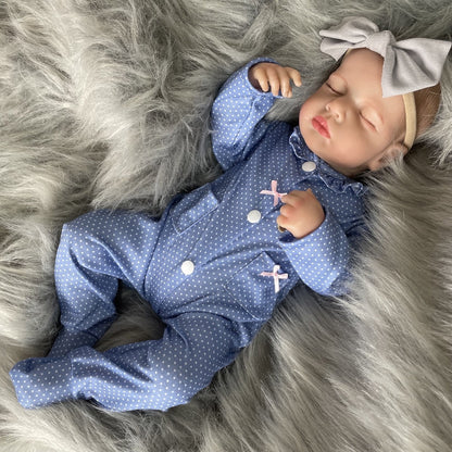 Elvira 20 Zoll schlafende Reborn Puppen mit bemalten Haaren - Loulou