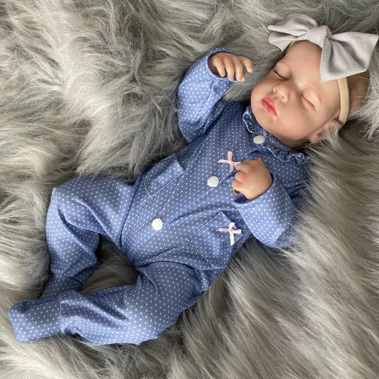 Elvira 20 Zoll schlafende Reborn Puppen mit bemalten Haaren - Loulou