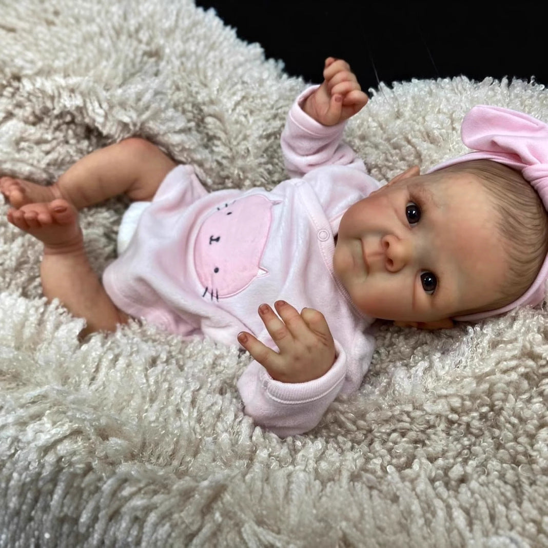18 Zoll Reborn Puppe mit offenen Augen und Stoffkörper - Bettie