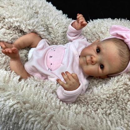 18 Zoll Reborn Puppe mit offenen Augen und Stoffkörper - Bettie