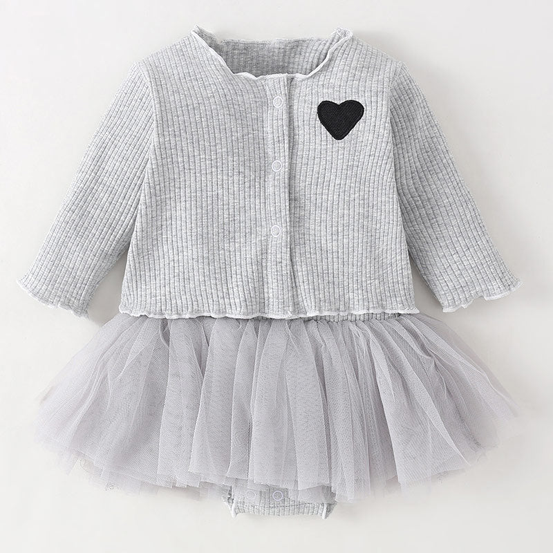 Süßes Jumpsuit-Kleid 2-teiliges Set für 22-24 Zoll Puppen