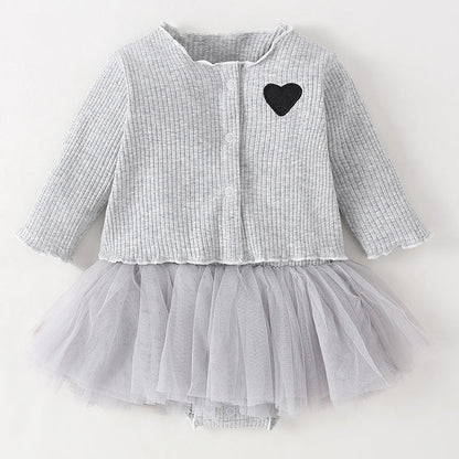 Süßes Jumpsuit-Kleid 2-teiliges Set für 22-24 Zoll Puppen