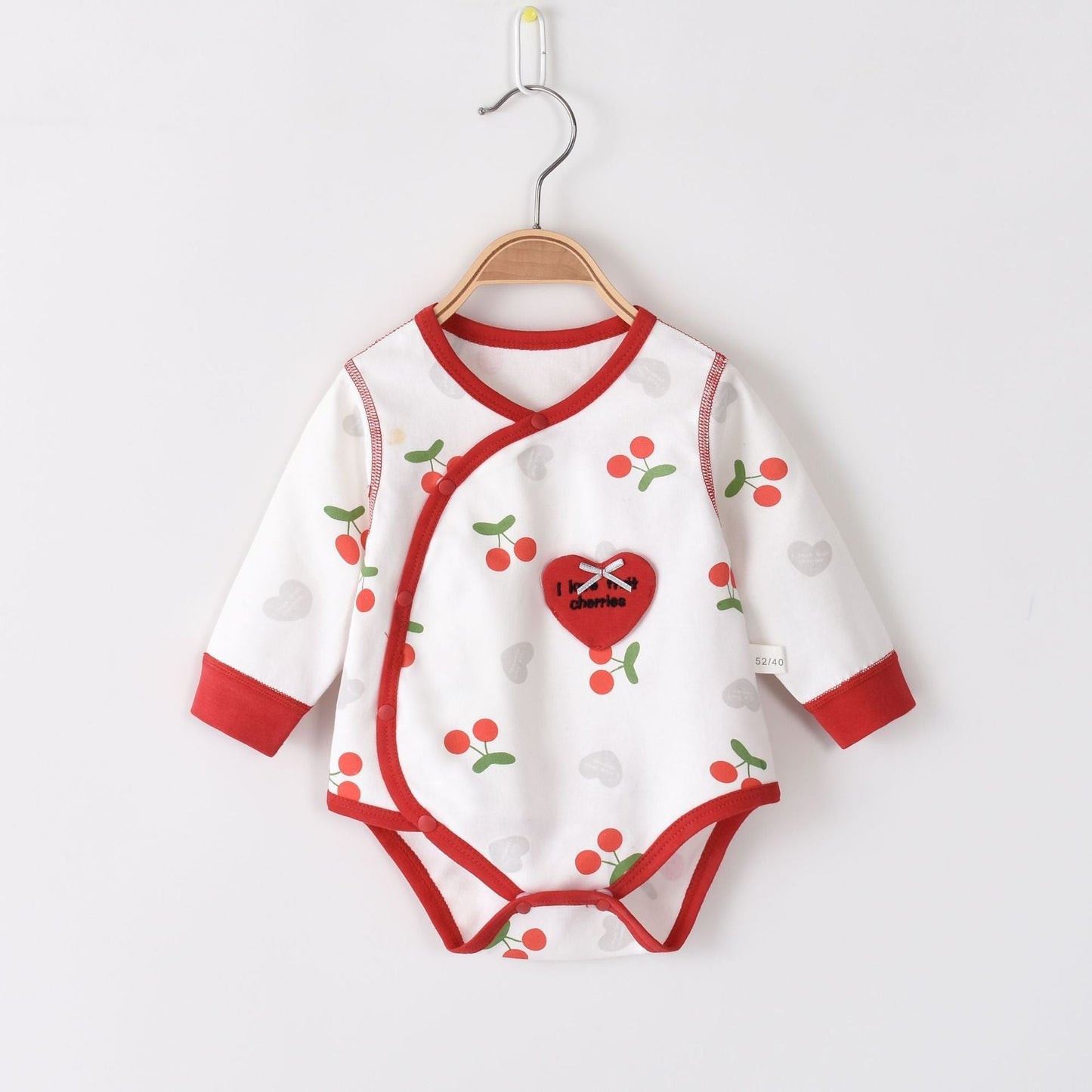 Langärmliger Baumwoll-Vierteljahreszeiten-Body für 53-56 cm Reborn Puppen