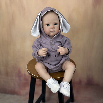 45cm lebensechter Vinylkörper blaue Augen Bettie Reborn-Baby-Mädchen