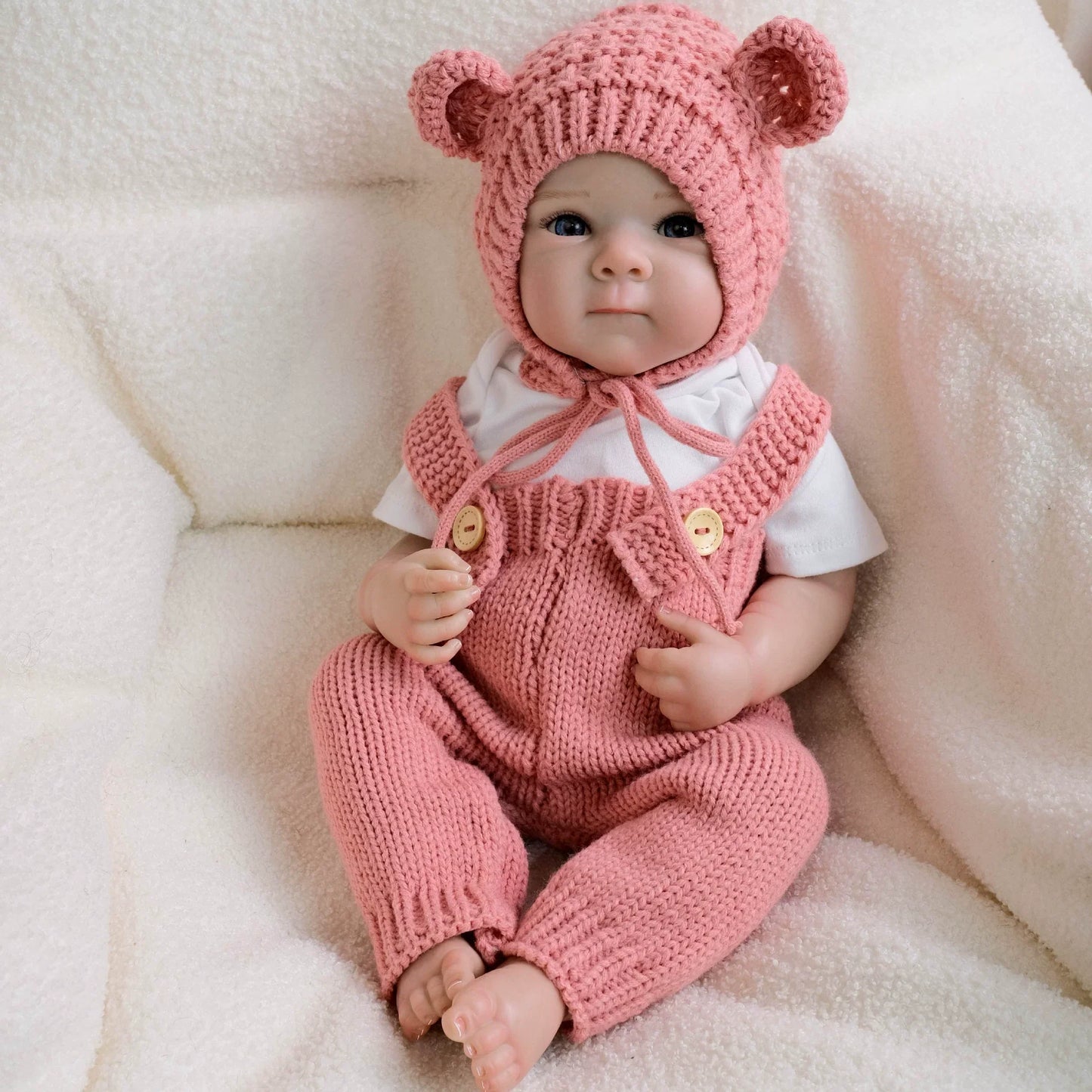 19 Zoll Dora Blaue Augen Reborn Babypuppen Mädchen-Bettie