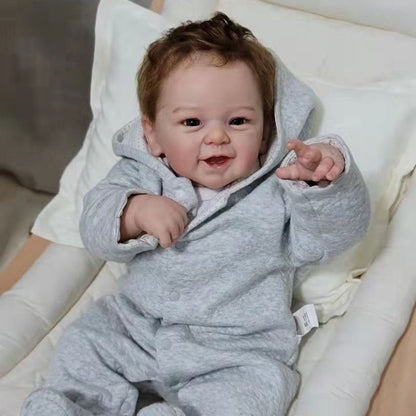 21 Zoll lebensechte Reborn Puppen mit offenen Augen und kurzen Haaren-Phoenix