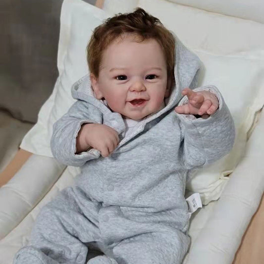 21 Zoll lebensechte Reborn Puppen mit offenen Augen und kurzen Haaren-Phoenix