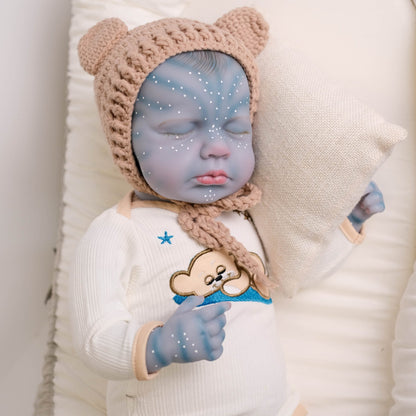 19 Zoll Reborn Puppe mit geschlossenen Augen Avatar-Loulou