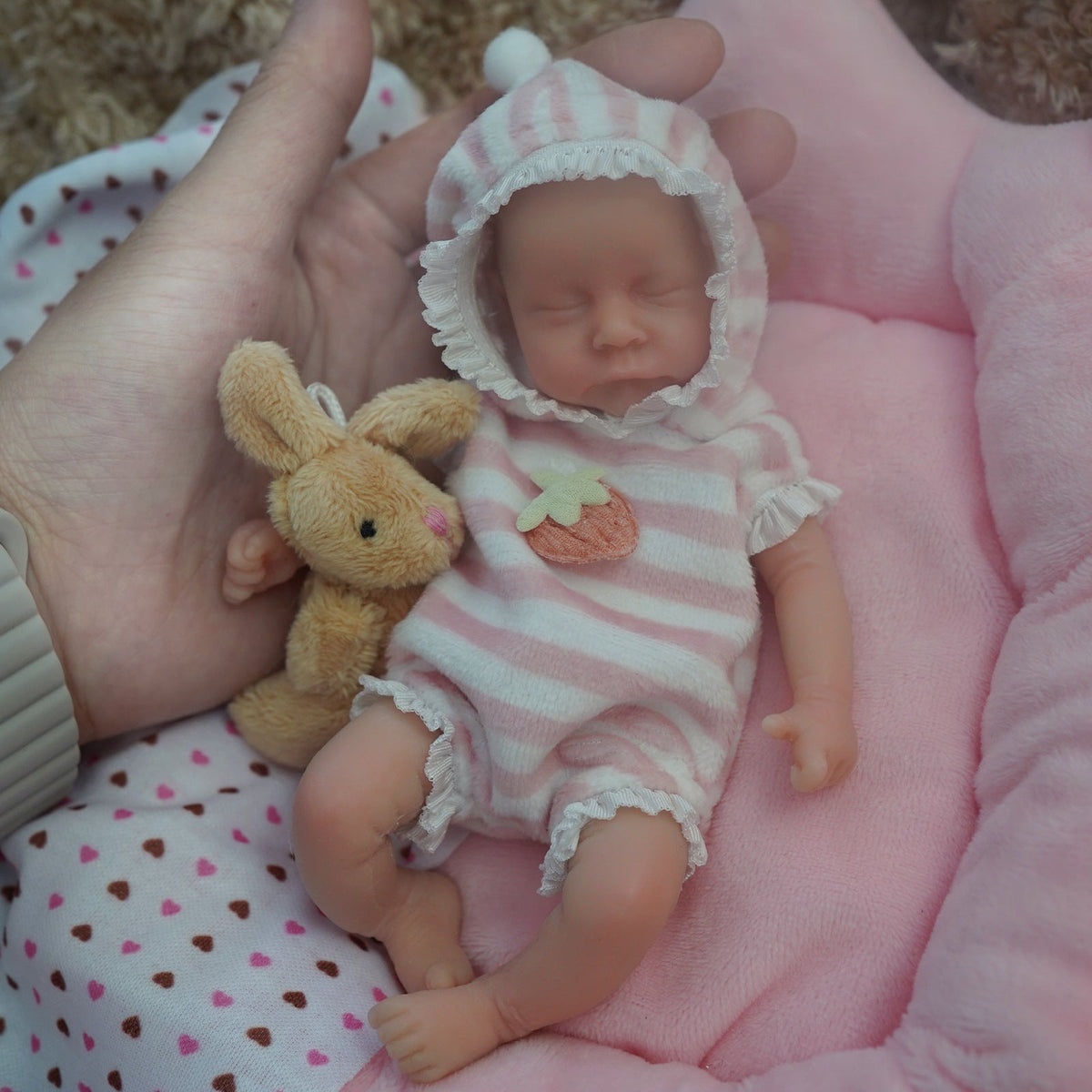 6 Zoll geschlossene Augen Mini Reborn Puppe Junge/Mädchen-Levi