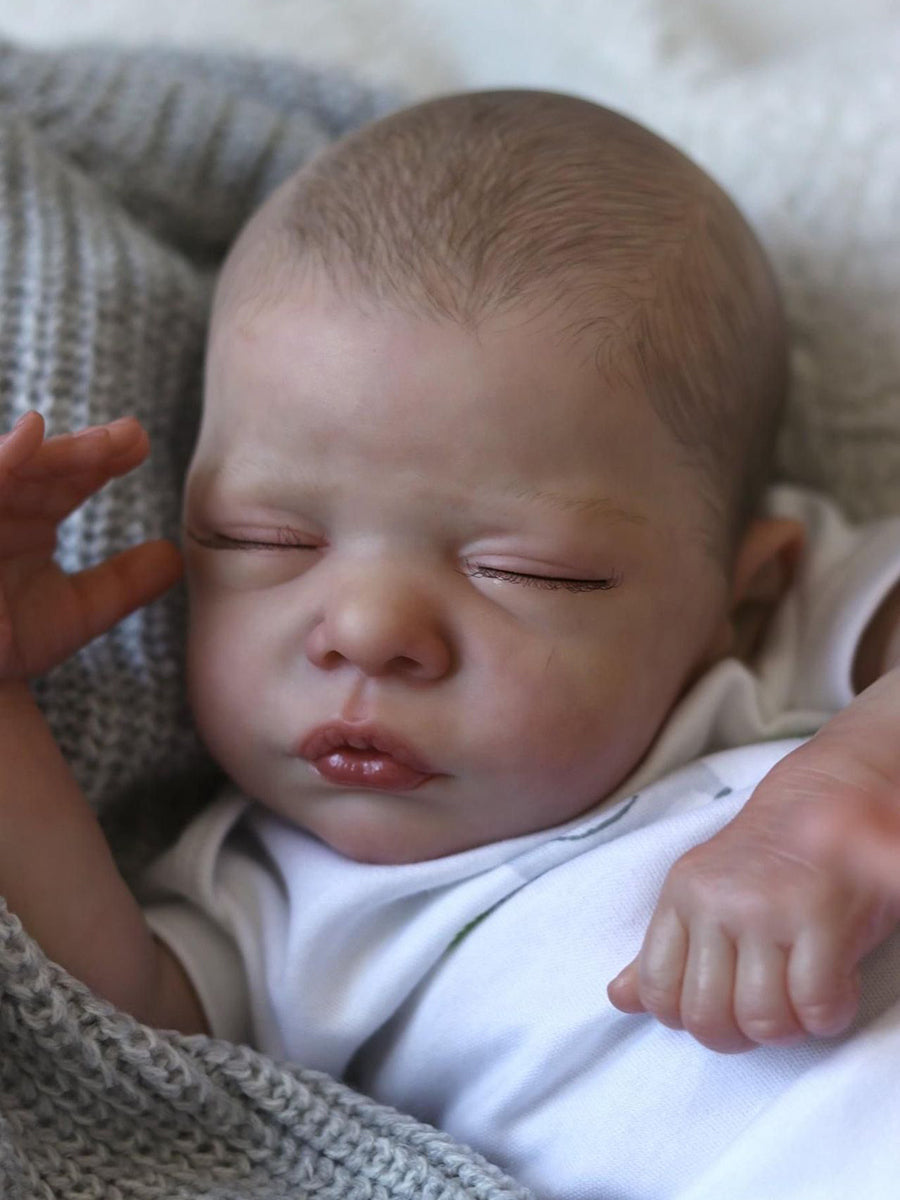 Elvira 19 Zoll lebensechte Reborn Puppen mit geschlossenen Augen-Romy