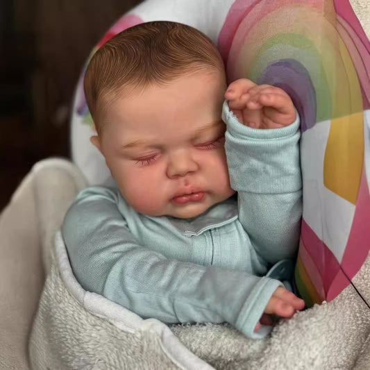 24 Zoll Hazel Rebornpuppe mit geschlossenen Augen- Pickle