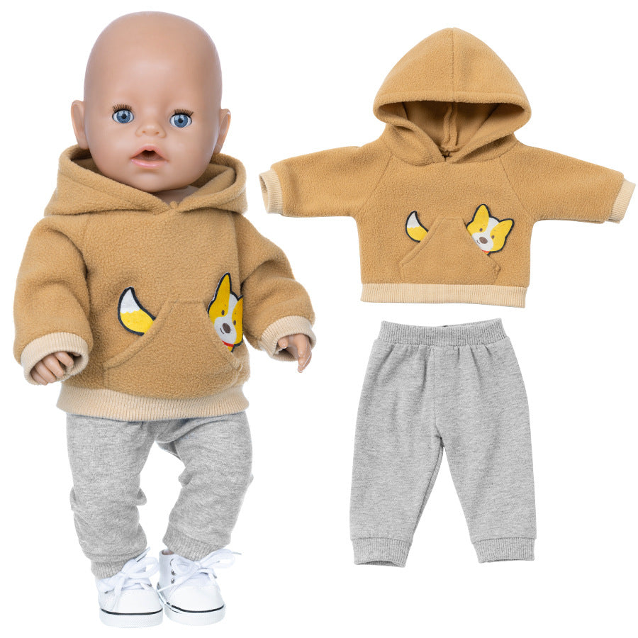 17-18 Zoll Cartoon Reborn Puppenkleidung(Nur Kleidung, keine Puppe)
